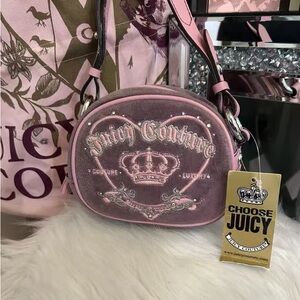 Juicy Couture Pink Mini Bag with Crown Design